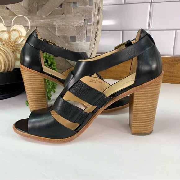 Cole Haan Cameron Block Heel Strappy Leather Sandals - Picture 9 of 12